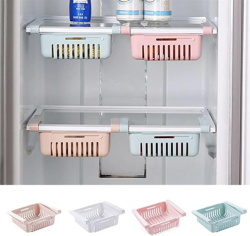 5DM Multi-Purpose Extendable Refrigerator Organizer Basket Shelf