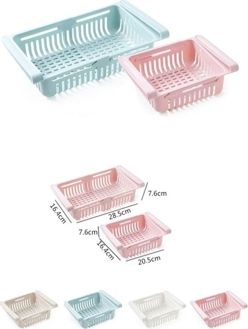 5DM Multi-Purpose Extendable Refrigerator Organizer Basket Shelf