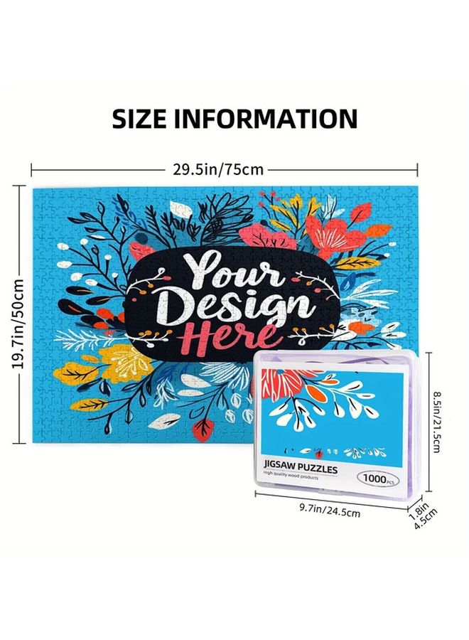 مخصص 1000 قطعة لغز بانوراما شخصي باللون الأبيض، مثالي ليوم الأب ويوم الأم وعيد الميلاد - Image 2