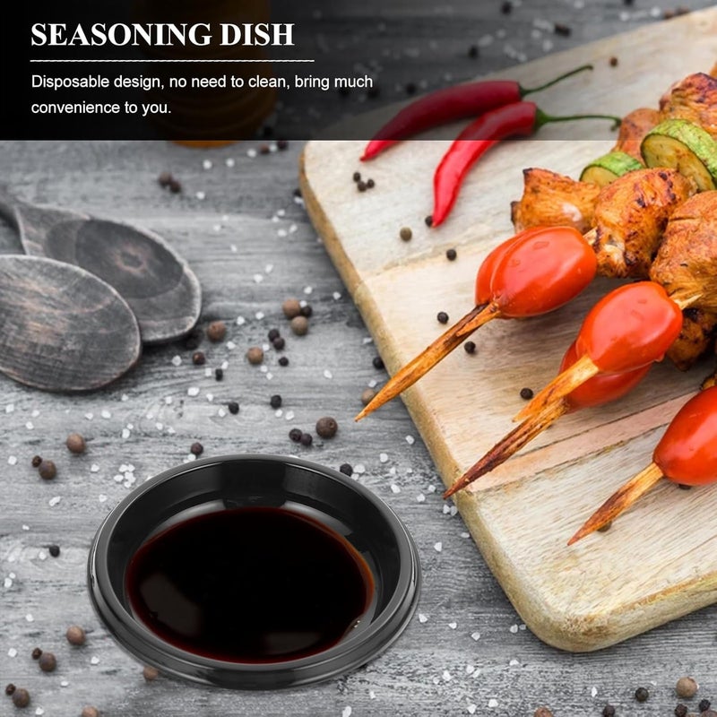 Cabilock 100PCS Dipping Sauce Dish Soy Bowls Disposable Sushi Dish Small Dip Bowls Set Sauce Dish Bowls Seasoning Dish for Tomato Sauce Soy Bbq And Other Party Supplies - Image 5