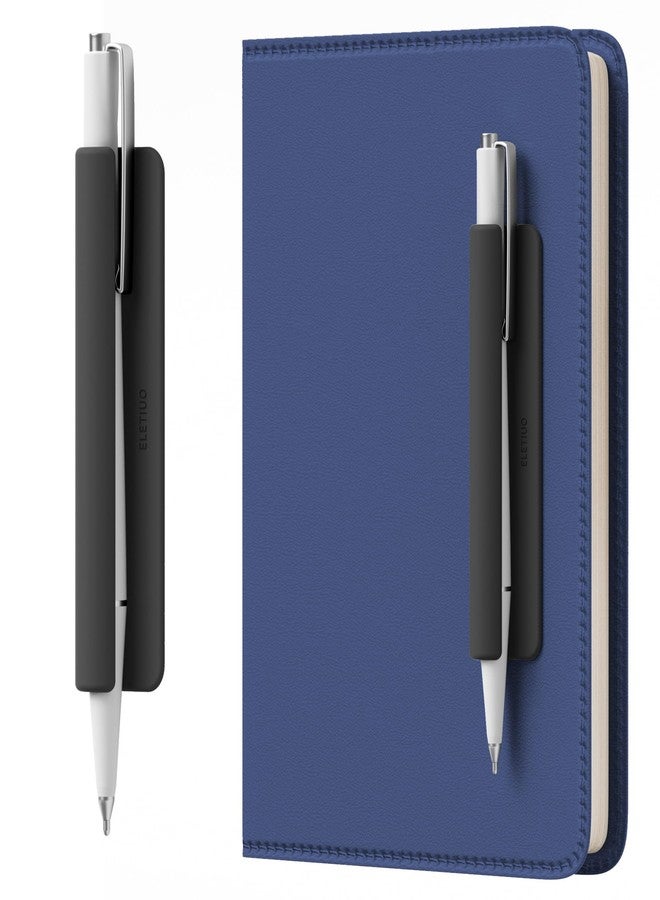 ELETIUO Pencil Holder For Most Pens,Pencils,Self-Adhesive Stick To Notebooks,Diary,Desks,Whiteboards Or Any Surface,Silicone Pen Holder For Home,Office And Desk Organization,Black - Image 1