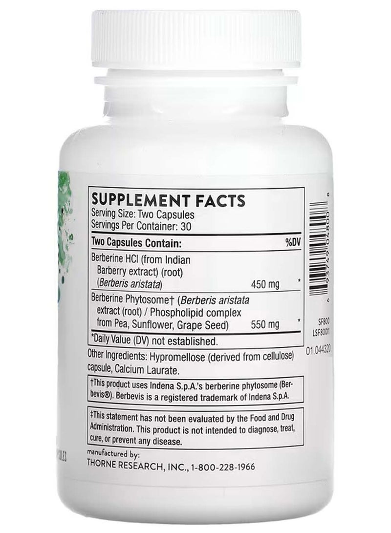Thorne Berberine, a powerful plant-based complex for heart health, immune support, weight management, and digestive support - 60 capsules - Image 2