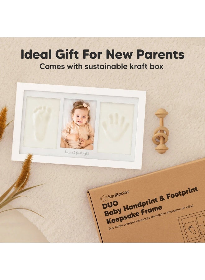 KeaBabies Baby Handprint & Footprint Frame, Baby Keepsake Gift, Alpine White - Image 5