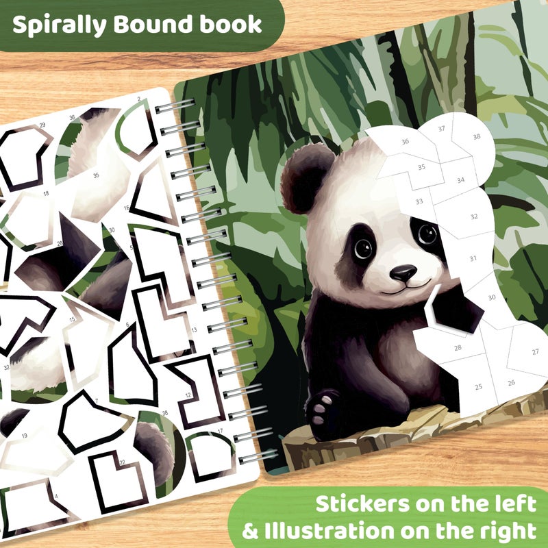 jackinthebox Sticker By Number - Baby Animals: Side-By-Side Sticker Pages & 12 Scenes  400+ Stickers For Kids + Bonus Coloring Pages  Crafts For Kids Age 7 8 9 10 - Image 3