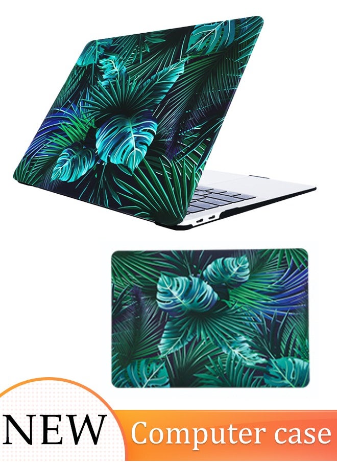 Generic Leaf Printed Protective Case For Apple MacBook Retina 15.4-Inch Green/Blue  - Image 1