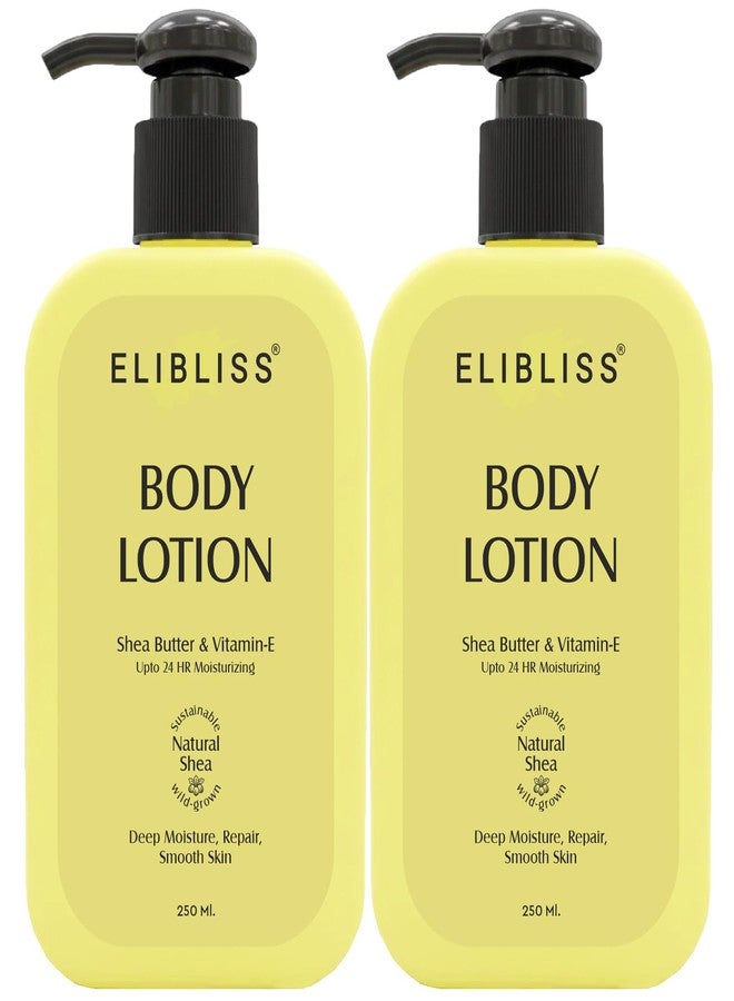 Elibliss Shea Butter & Vitamin E Body Lotion | Intense Moisturizing Lotion for Soft, Smooth Skin | Long-Lasting Hydration - 250 ml Pack of 2 - Image 2