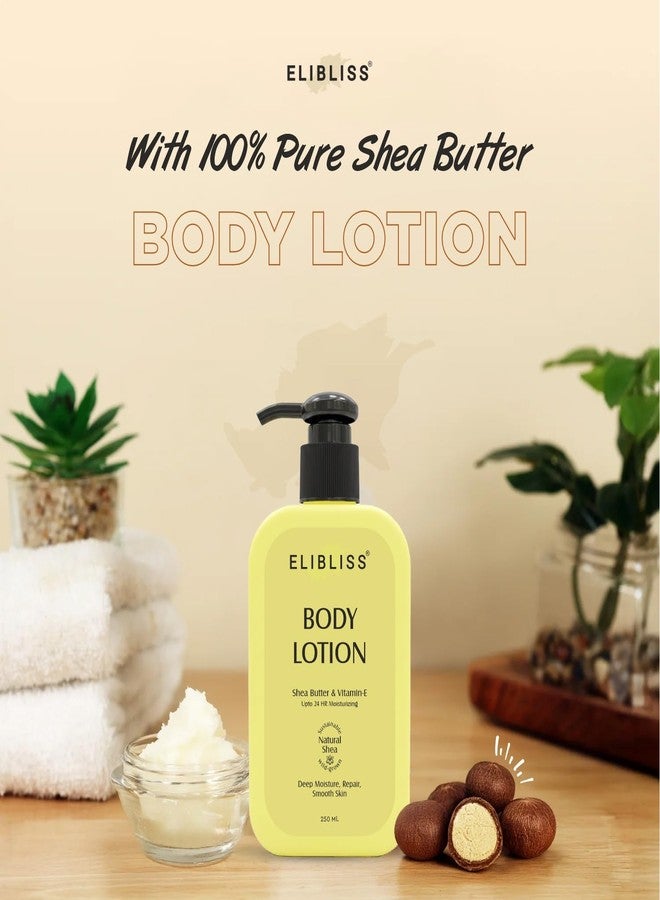 Elibliss Shea Butter & Vitamin E Body Lotion | Intense Moisturizing Lotion for Soft, Smooth Skin | Long-Lasting Hydration - 250 ml Pack of 2 - Image 5