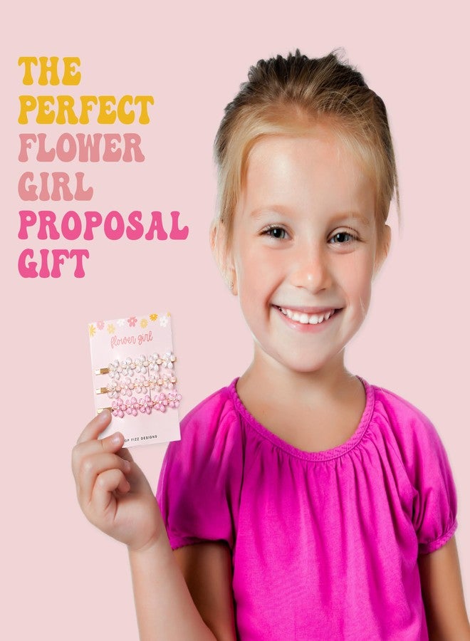 Pop Fizz Designs Hair Clips for Flower Girl - Set of 2 | Proposal or Thank You Gift from Bride | Flower Girl Accessories - Image 2
