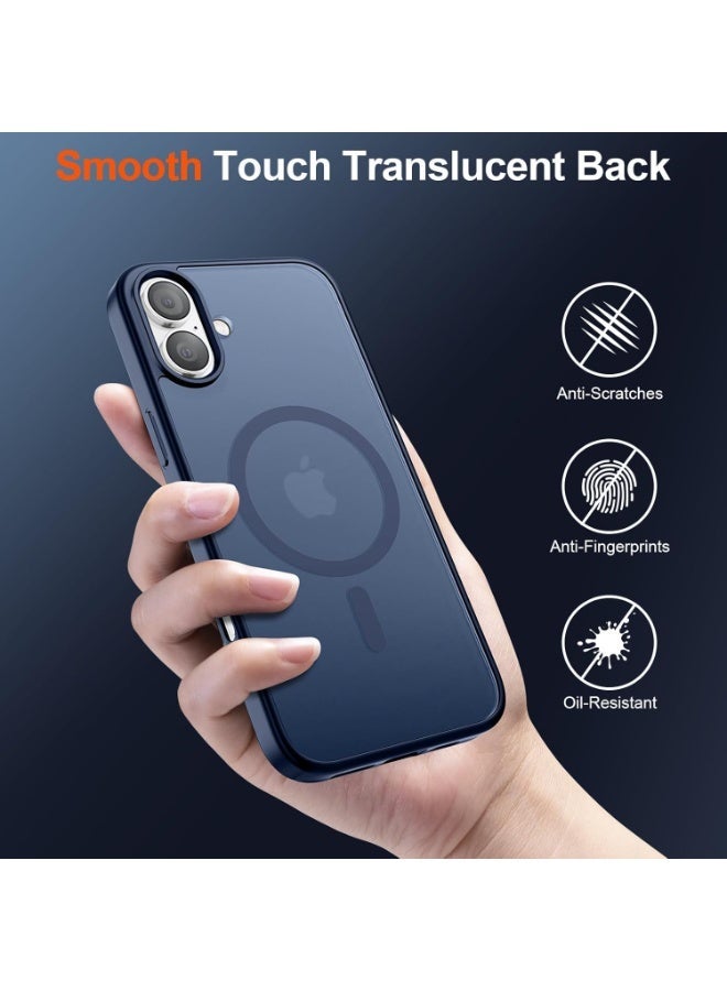 ACLIX Matte Magnetic Case for iPhone 17, Compatible with MagSafe, Plating Luxury Cover, Matte Soft TPU Shockproof Protective Phone Case | Dark Blue - Image 4