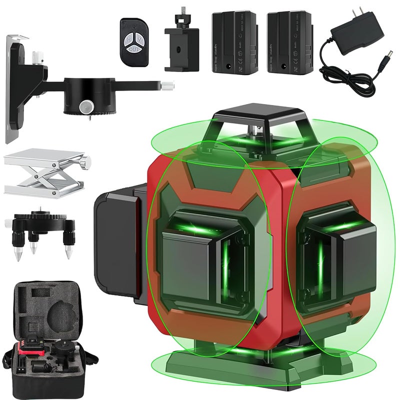 BRAINLE 4D 16 Lines 4x360 Degree Laser Level Line Tool Digital Selfleveling Cube Measurement Instrument Construction Equipment Light Levels Leveller for Machinery Meter Tools - Image 1