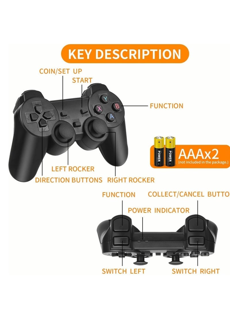Wireless Retro Game Console, Plug & Play Video TV Game Stick With 10000+ Games Built-in, 9 Emulators, 4K HDMI Output for TV with Dual 2.4G Wireless Controllers - Image 4