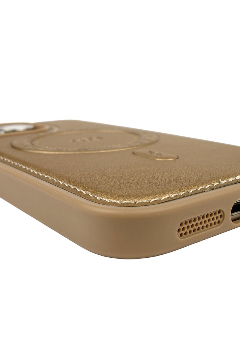 HDD Luxury Case Cover For iPhone 14 Pro Max MagSafe Magnetic Phone Case Raised edges around the screen prevent scratches - Titanum Golden - Image 2