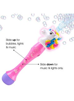 Light Up Unicorn Bubble Blower Wand 14 Inch Illuminating Bubble Blower Wand With Thrilling Led & Sound Effects For Kids Bubble Fluid & Batteries Included Great Gift Idea Party Favor - pzsku/Z6708AAC750C6508A1BBAZ/45/_/1692166556/a0c4567c-3a55-4814-8c9e-951d6af43baf