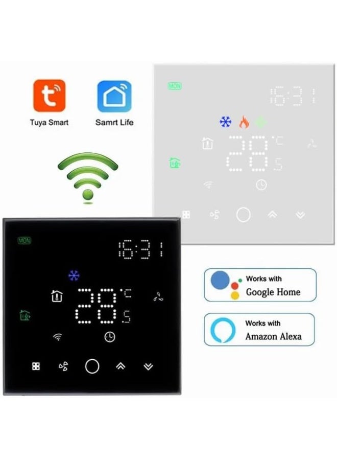 Melfi™ Wifi Room AC Smart Thermostat for 0-10VDC Modulating Chiller Water Ac Systems 24VAC With Alexa Google Home IFTTT Support, Compatible for Honeywell T6865, Seimens RDF340 etc (MATRIX WHITE) - Image 5