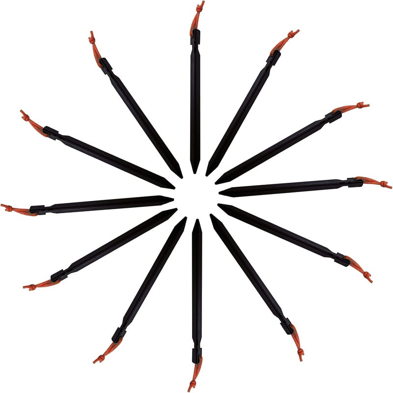 All one tech 12 Pack Tent Stakes, 7075 Ground Metal Camping Aluminum Tent Pegs, Lightweight Tent Stakes Heavy Duty Spikes Camping Accessories - Image 3