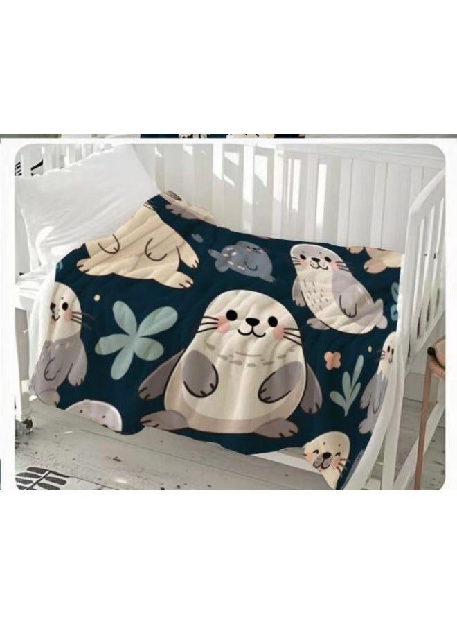 general Children's or student cartoon flannel thin blanket (warm and comfortable, suitable for sleep, games) 100cm*150cm - Image 3