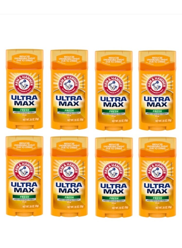آرم آند هامر مزيل عرق صلب مضاد للتعرق ألتراماكس برائحة منعشة من آرم آند هامر - 73 غرام، عبوة من 8 قطع - Image 1