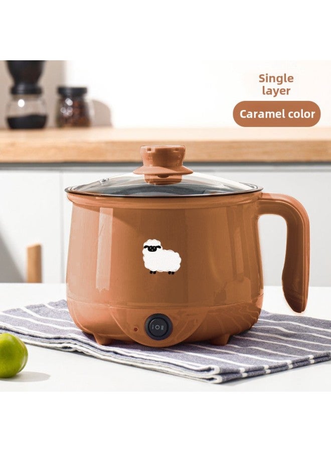 German Full-automatic Electric Steamer Non-stick Electric Cooker Electric Cooker Dormitory Large-capacity Electric Cooker Multi-functional Electric Hot Pot-Color:2.2l Nut Brown [clearance Special Price] For 2-3 People-Capacity:Can Be Steamed | Extra Thick [non-stick Pan] Will Be Compensated If Burned Out  - Image 1
