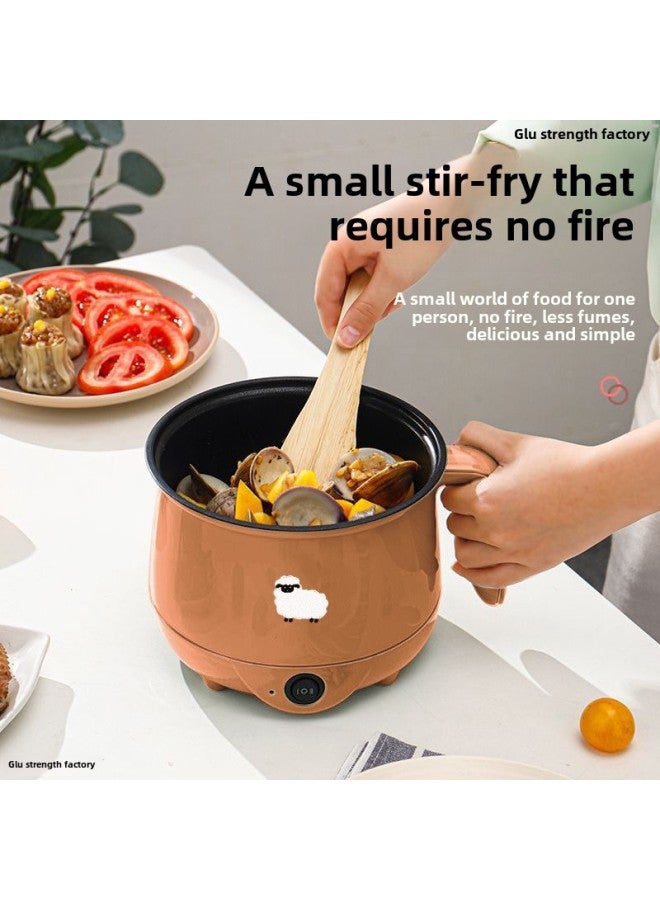 German Full-automatic Electric Steamer Non-stick Electric Cooker Electric Cooker Dormitory Large-capacity Electric Cooker Multi-functional Electric Hot Pot-Color:2.2l Nut Brown [clearance Special Price] For 2-3 People-Capacity:Can Be Steamed | Extra Thick [non-stick Pan] Will Be Compensated If Burned Out  - Image 4