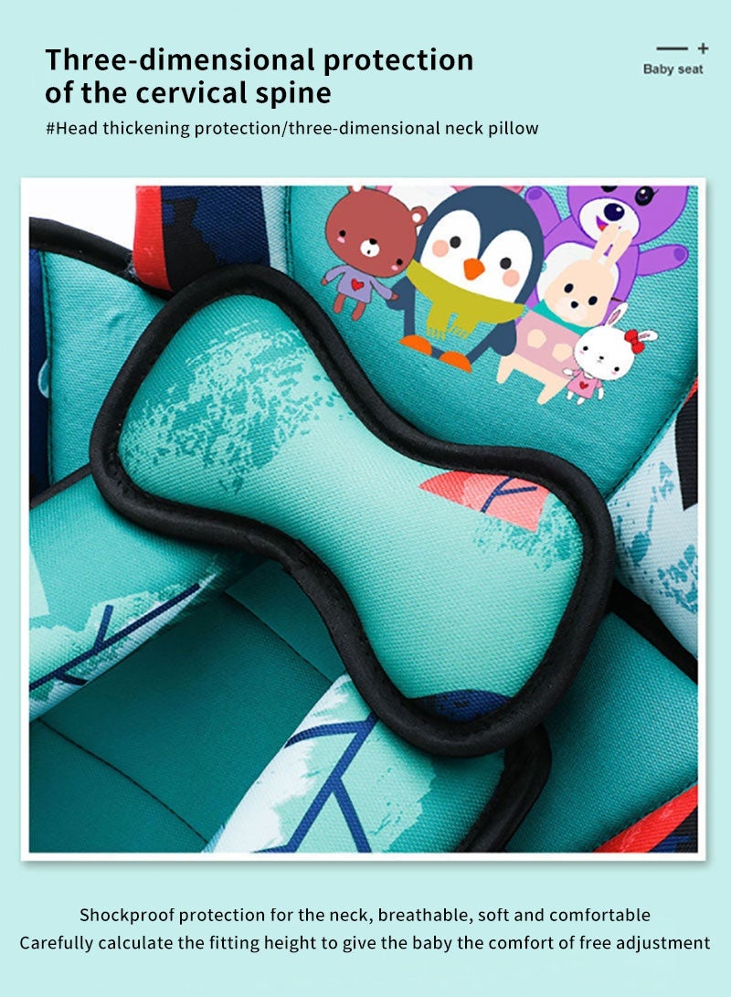 Portable Child Car Safety Chair With Five-point Safety Belt  - Image 2