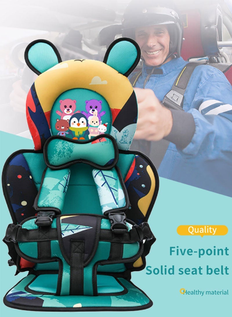 Portable Child Car Safety Chair With Five-point Safety Belt  - Image 5