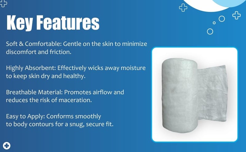 Agarwals Soft Roll Orthopaedic Cast Padding Absorbent Cotton Bandage 15cm x 3mtr(Pack of 2) - Image 5