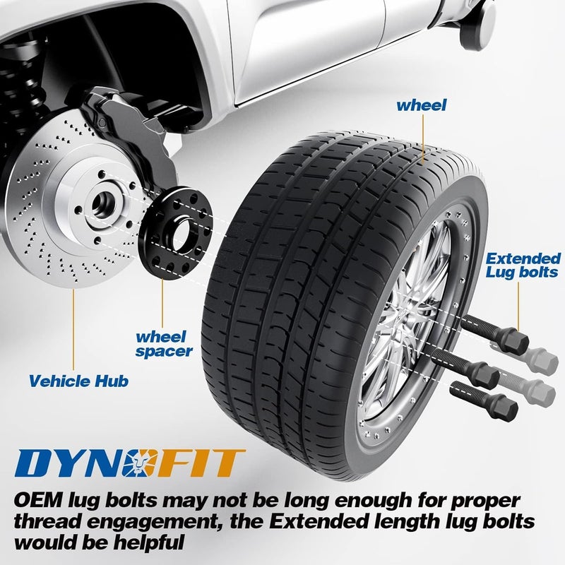 dynofit Store m14x1.25 Extended Lug Bolts for F12 F13 F20 F80 F10 F82 F22 F23 F45 F46 F30 F32 F01 F25 F26, 40mm Long Wheel Bolt fit M2 M3 M4 M6, 20pcs Aftermarket ET Lugbolt Set fit Mini R60 R61 - Image 4