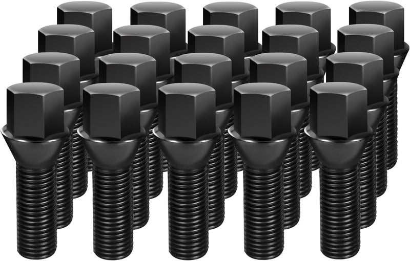 dynofit Store m14x1.25 Extended Lug Bolts for F12 F13 F20 F80 F10 F82 F22 F23 F45 F46 F30 F32 F01 F25 F26, 40mm Long Wheel Bolt fit M2 M3 M4 M6, 20pcs Aftermarket ET Lugbolt Set fit Mini R60 R61 - Image 1