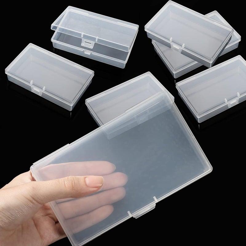 Jetec 6 Pieces Mini Plastic Clear Beads Storage Containers Box for Collecting Small Items, Beads, Jewelry, Business Cards, Game Pieces, Crafts (5.2 x 3 x 1.2 Inch) - Image 3