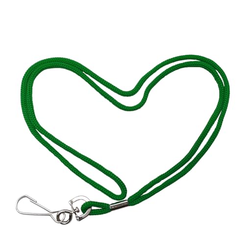 HOSL 100 Pack Badge Lanyards Office Lanyard ID Card Lanyards Business Card/Students/Employee Lanyards Round 36" With Swivel Hook (Green) - Image 5