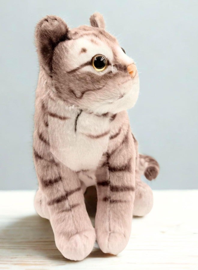Tickles Cute Musical Sitting Cat with Meow Meow Sound Soft Stuffed Plush Animal Toy for Kids Boys & Girls Birthday Gift (Color: Dark Grey Size: 25 cm) - Image 2