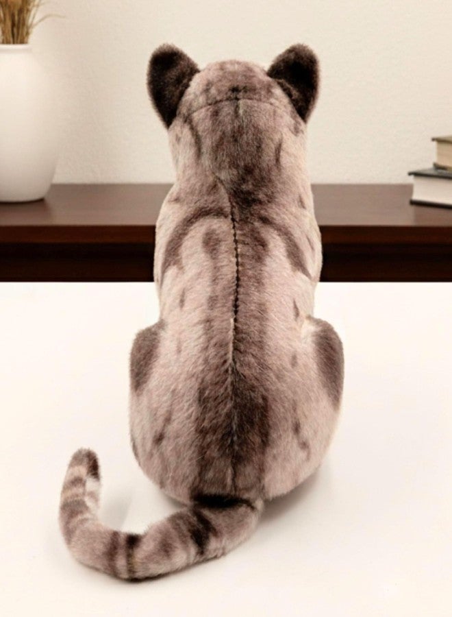 Tickles Cute Musical Sitting Cat with Meow Meow Sound Soft Stuffed Plush Animal Toy for Kids Boys & Girls Birthday Gift (Color: Dark Grey Size: 25 cm) - Image 3