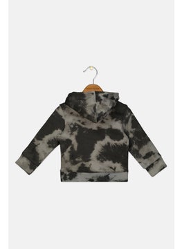 Originals by Brooklyn Cloth Toddlers Boy Hooded Tie Dyed Long Sleeves Sweatshirt, Grey,Black  - Image 2
