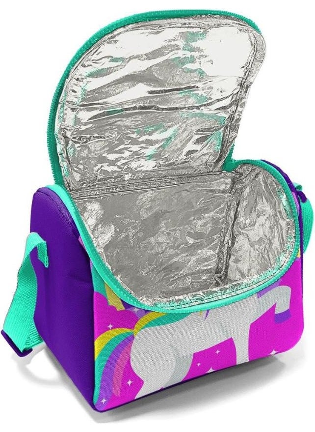 CORAL HIGH Kids Purple Water Green Unicorn Patterned Thermo Lunchbox 11833  - Image 5