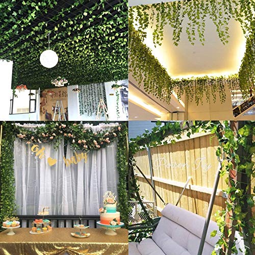 BS AMOR Artificial Creeper Wall Hanging (Green, 3 Pieces) - Image 5