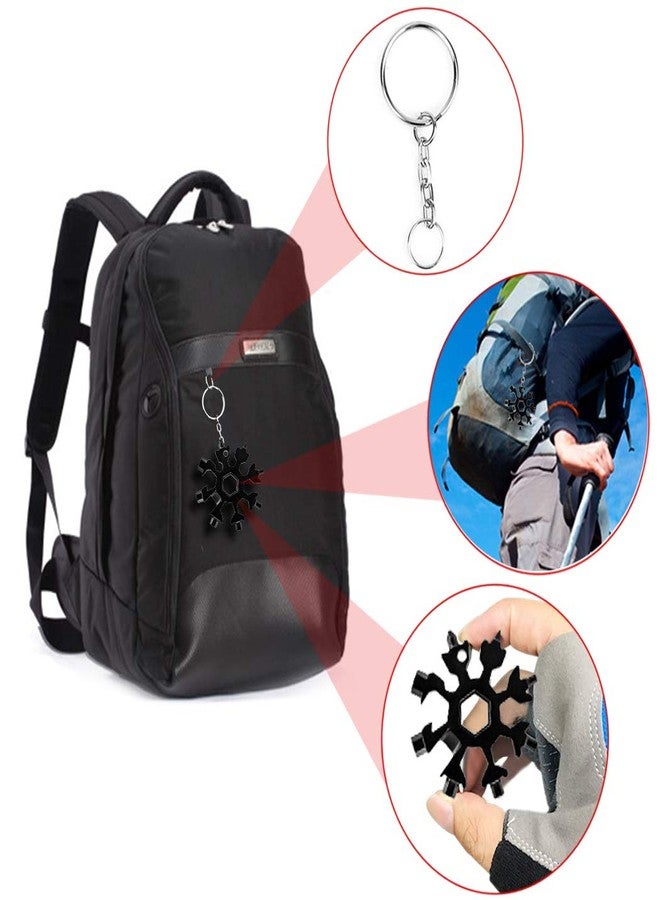 ELEDUCTMON 19 In 1 Incredible Tool - Easy N Genius - FEX 18-in-1 Stainless Steel Snowflakes Multi-Tool (Black) - Image 4