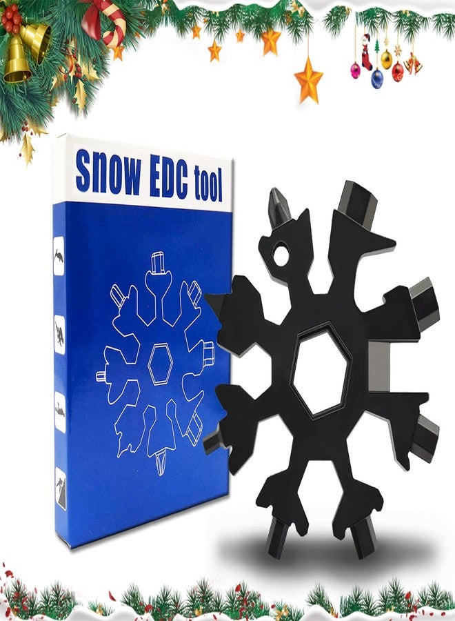 ELEDUCTMON 19 In 1 Incredible Tool - Easy N Genius - FEX 18-in-1 Stainless Steel Snowflakes Multi-Tool (Black) - Image 2