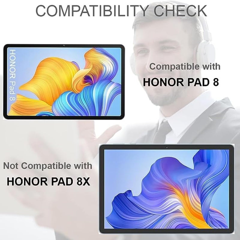 SPCORE Tempered Glass Full Screen Protector Compatible With Honor Pad 8 12 Inch Smartphone (2023)(Transparent) (Pack Of 1) - Image 2