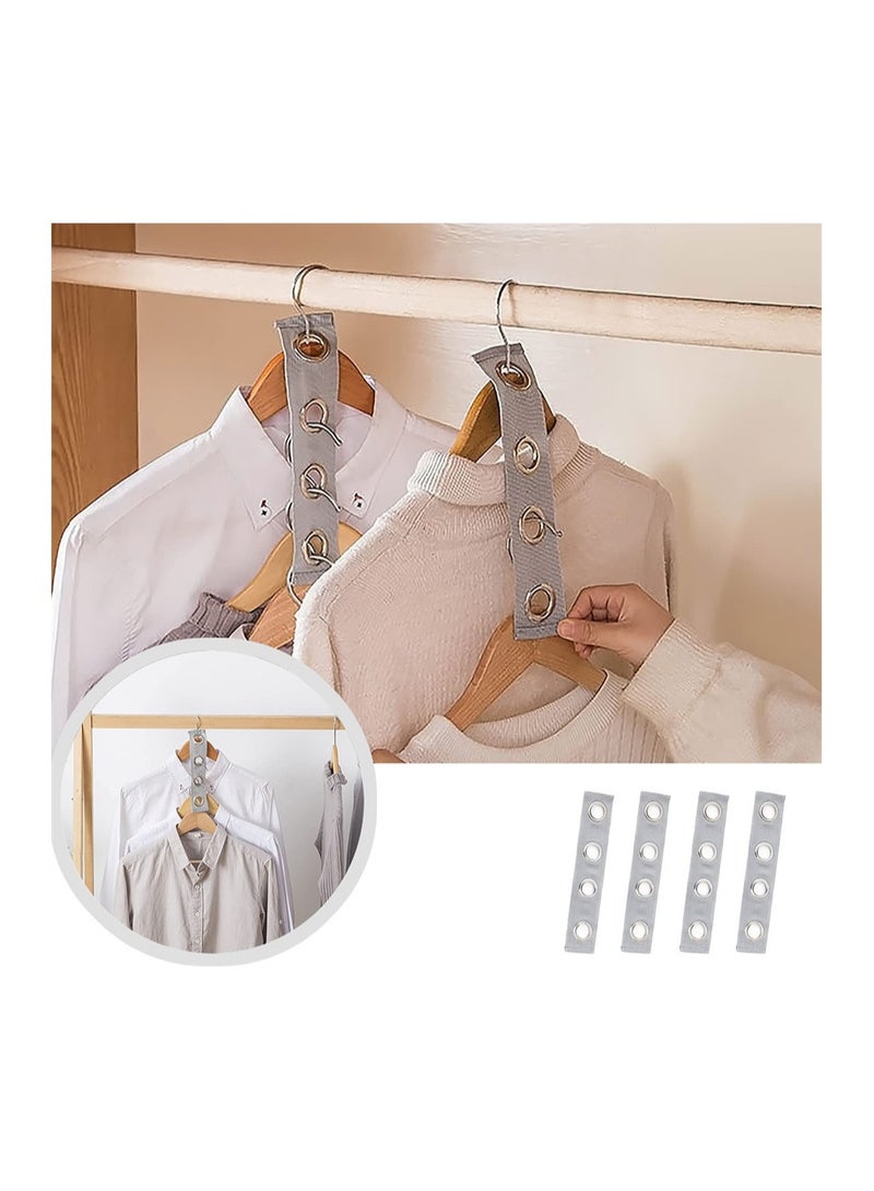 SYOSI Closet Hanger Extender Hooks Connector Space Save Magic Hanger Extension Connection Clothing Rack Band Cascading Hanger 4 PCS