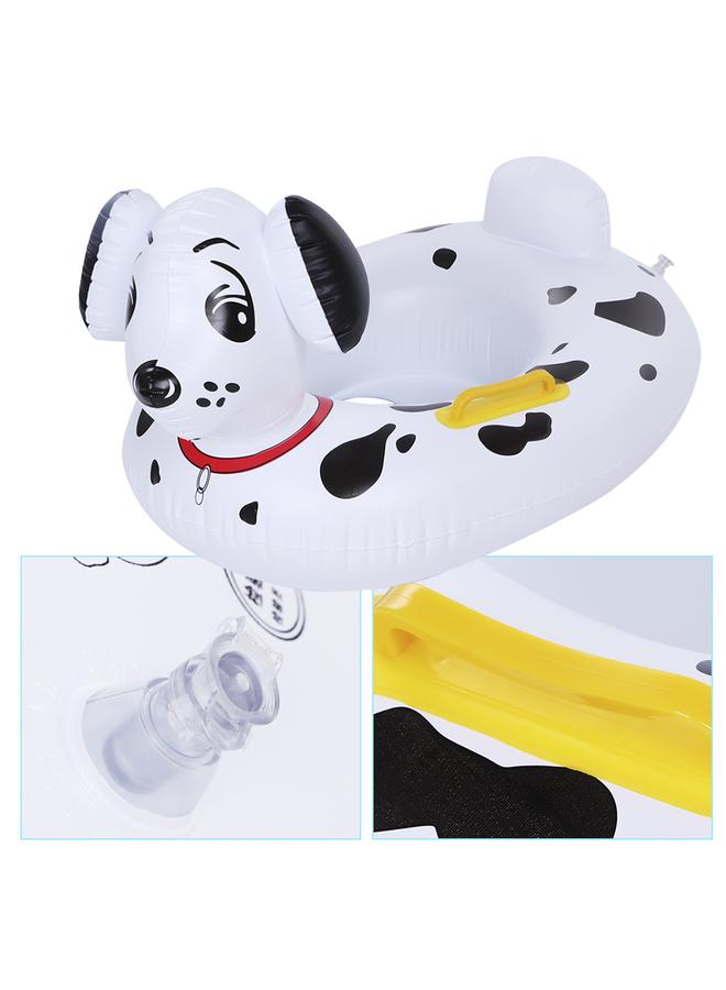Cute Cartoon Animal Dog Shape Baby Swim Ring Kids Inflatable Swimming Boat with Pump - Image 4
