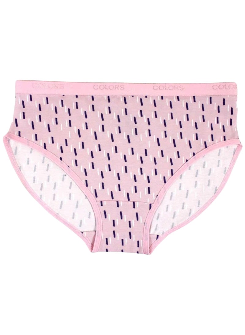 COLORS - Pack Of 6 Printed Cotton Brief Panties Underwear For Women - Image 1