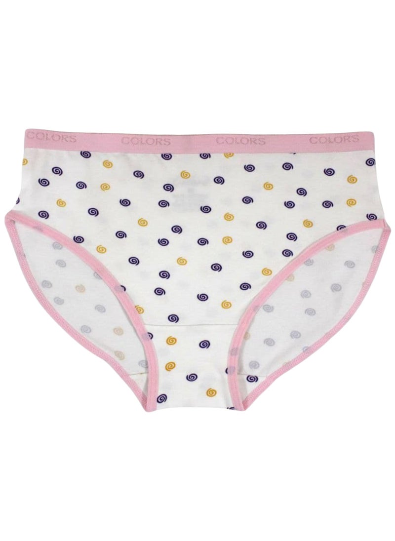 COLORS - Pack Of 6 Printed Cotton Brief Panties Underwear For Women - Image 1