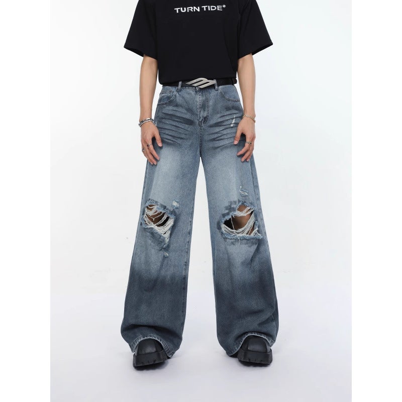 Unisex Classic Denim Jeans Loose Fit Daily Outdoor Wear - Image 4