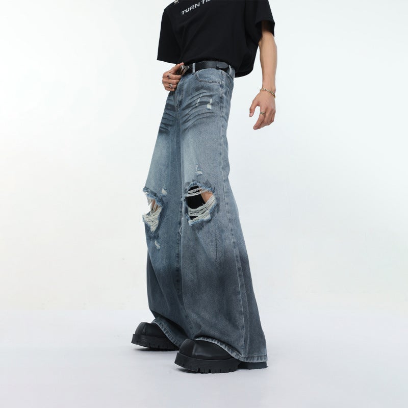 Unisex Classic Denim Jeans Loose Fit Daily Outdoor Wear - Image 1