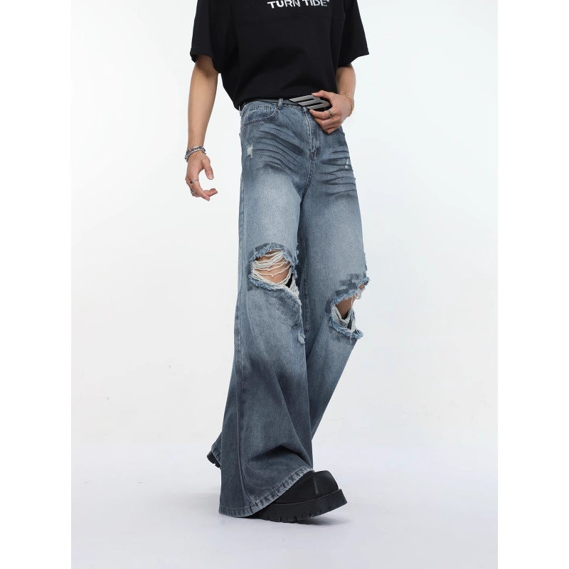 Unisex Classic Denim Jeans Loose Fit Daily Outdoor Wear - Image 3