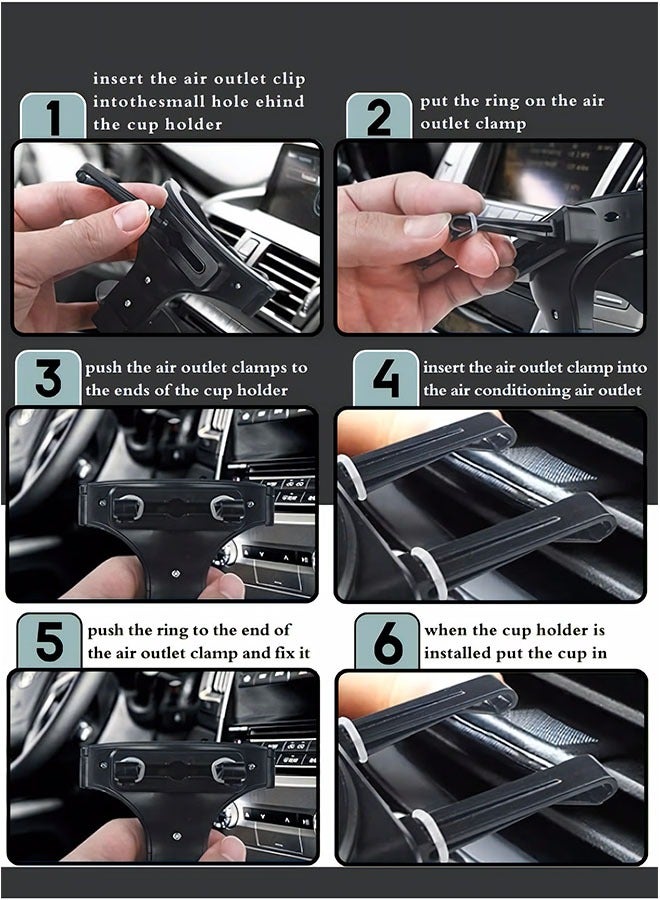 Beauenty Car Cup Holder Air Vent Outlet Drink Coffee Bottle Holder Stand, Universal Car Accessories - Image 4