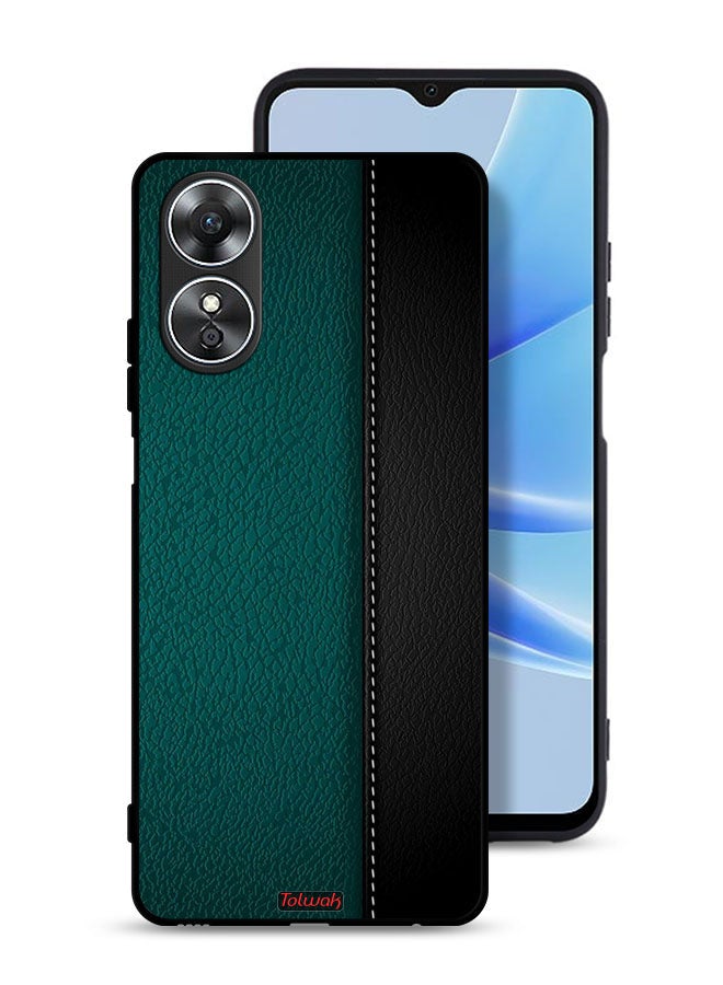 Tolwak Oppo A17 Protective Case Cover Leather Pattern - Image 1