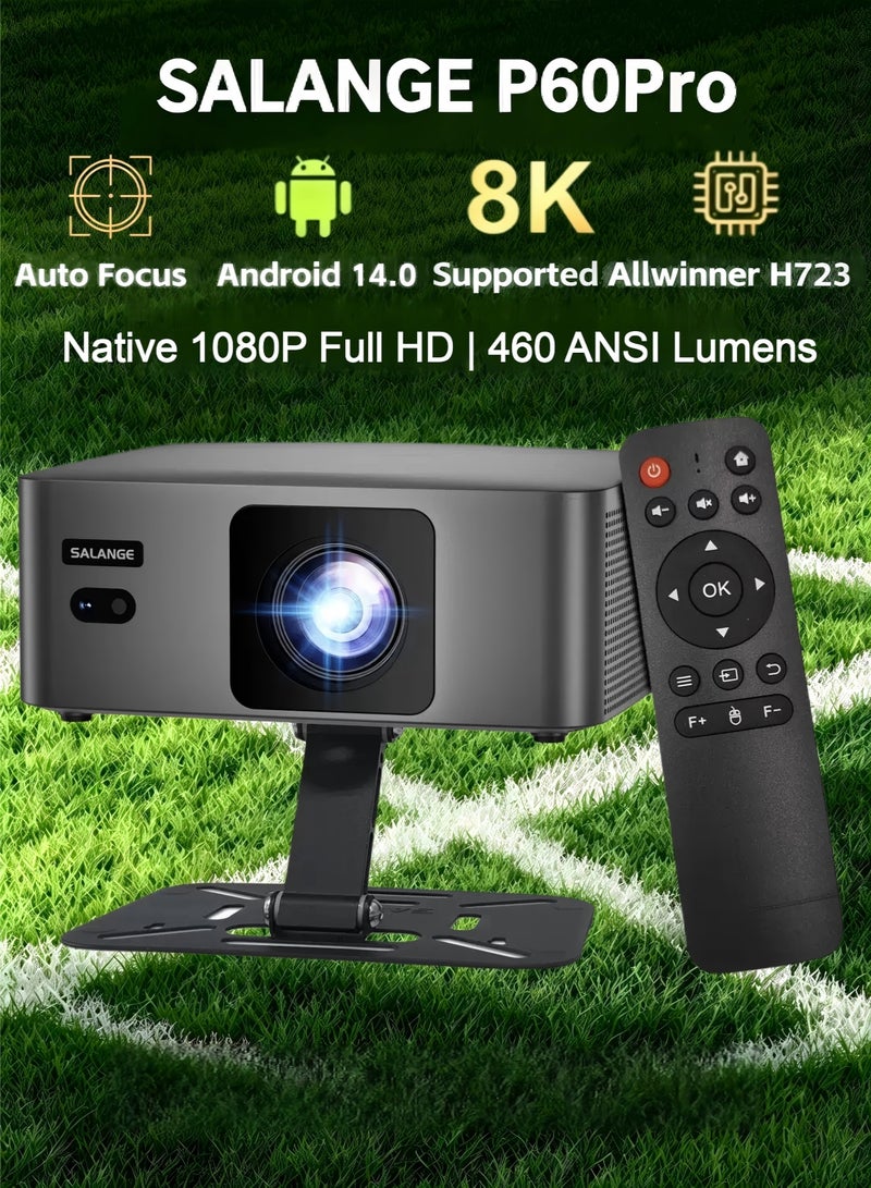 جهاز عرض ذكي صغير بدقة 4K، بسطوع 12,000 لومن ودقة أصلية 1080P، مزوّد بوظيفتي التركيز التلقائي وتصحيح التشويه التلقائي (Auto Focus & Keystone)، ويدعم تقنية البلوتوث 5.2 وواي فاي 6.0، ويعمل بنظام Android 14، ويحتوي على تطبيقات مدمجة. جهاز عرض محمول مزوّد بحامل، متوافق مع الهواتف الذكية وأجهزة الحاسوب المحمولة وأجهزة الكمبيوتر وعصا التلفزيون (TV Stick). - Image 1