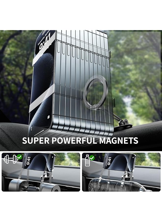 KASTWAVE Ultra Magnetic Car Phone Holder, For Car Holder, 360 Rotatable Adjustable Phone Holder Rack, Strong Magnetic Phone Holder For Iphone 16 15 14 13 12 Pro Max Series - Image 5