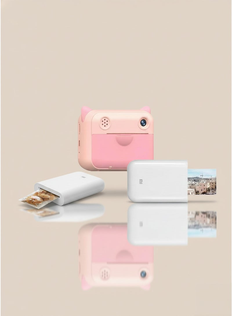 Xiaomi Instant Print Bundle: Kids' Instant Print Camera, Xiaomi Portable Photo Printer & Photo Paper - Image 1